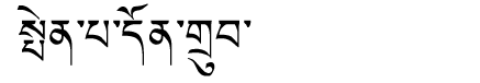 Tibetan script rendering of Pemba Dhondup