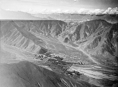 Aerial view of Dekyi Lingka, Lhasa Valley