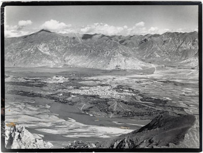 Aerial view of Lhasa valley