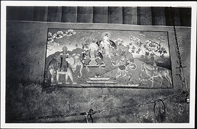 Painting in Norbu Lingka stables
