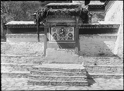 Pulpit in Ganden Monastery