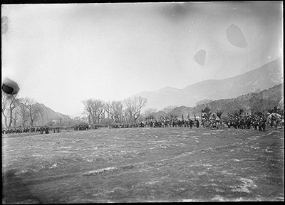 Horsemen at New Year festivities, Lhasa