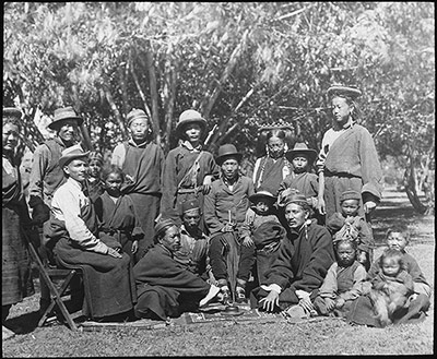 Group, with Rabden Lepcha, in park in Lhasa