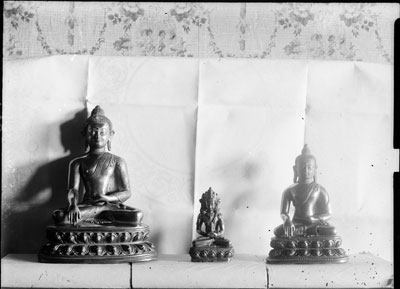 Buddha images given to Bell by 13th Dalai Lama