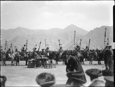 Old time cavalry at Trapshi Tsisher, Lhasa