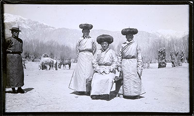 Jigme Taring, Tsarong and Norbu Dhondup at Trapshi