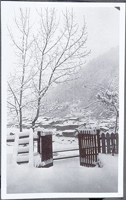Yatung village in the snow