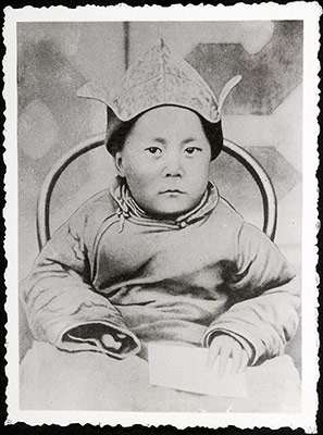 The 14th Dalai Lama Tenzing Gyatso as a child in Amdo