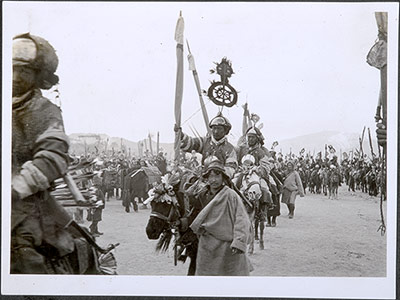 Zimchongpa mounted warriors at Trapshi Tsisher