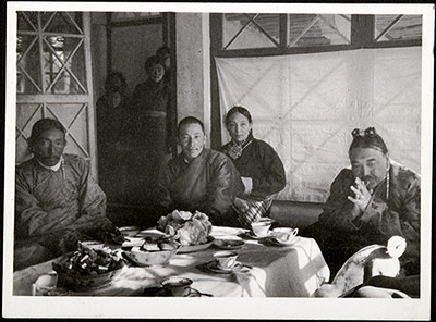 Taking tea at the Doring house in Gyantse