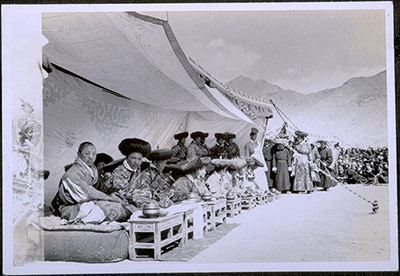 Tibetan officials at the Review at Trapshi