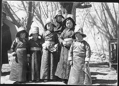 Tibetan children at children's party, Dekyi Lingka, 1940