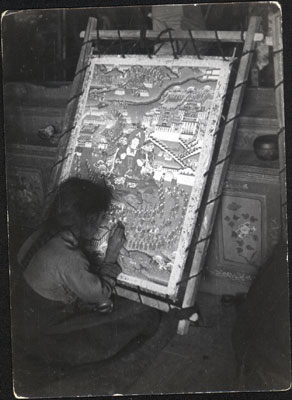 Thangka painter at the Potala