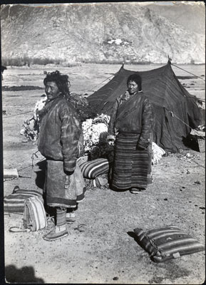 Nomads in front of tent