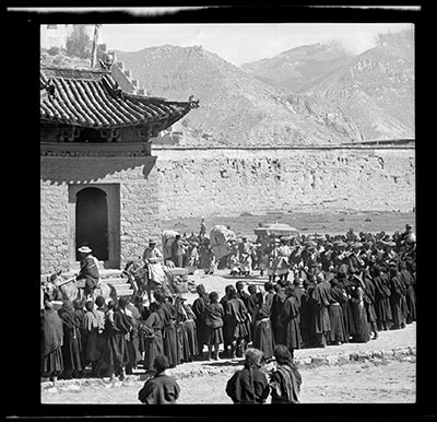 Rehearsal of procession  below Potala