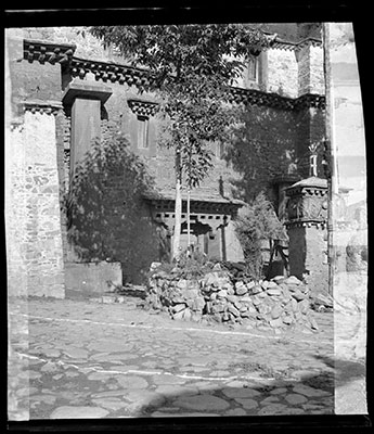 West and east inscription pillars at Zhwa'i lhakhang