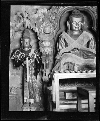 Shakyamuni Buddha and Tara statues at Nyethang