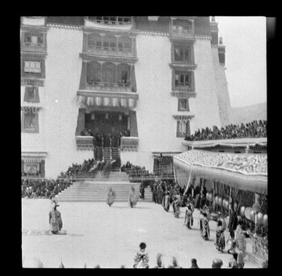 Cham performace in eastern courtyard of Potala
