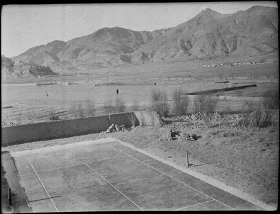 Tennis court from Gyantse Fort
