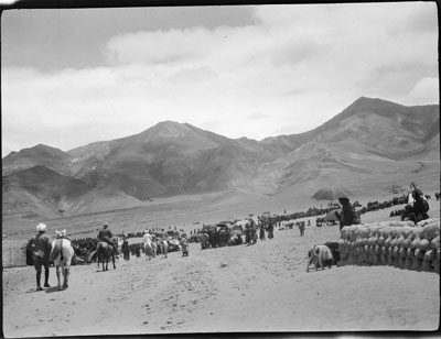 Crowds at Gun and Arrow Competition, Gyantse