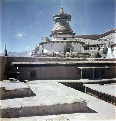 Top of Kumbum at Palkhor Chode, Gyantse