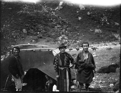 Yak graziers in the Tangka La