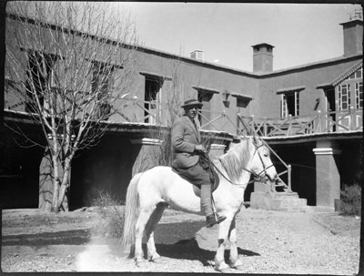 A. J. Hopkinson on his horse, Hillman