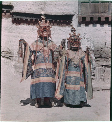 Masked dancers at Palkhor Chode monastery in Gyantse