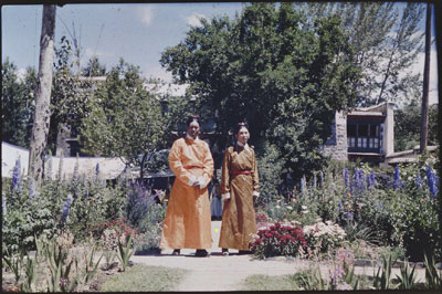 Ngapo and Sumdowa in the grounds of Dekyi Lingka