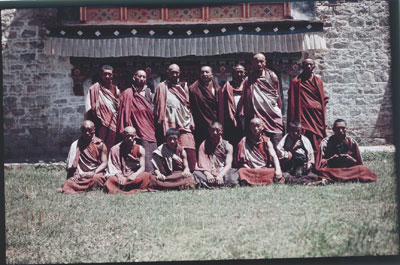 Group of monks from Nechung monastery