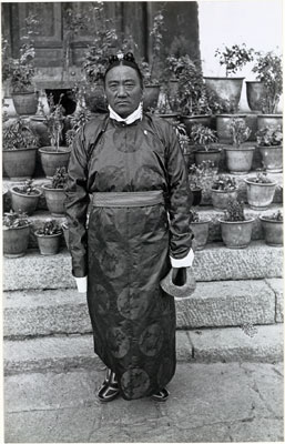 Tsarong in front of his house