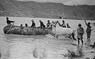 Neame Ferrying Tsangpo in skin boats [Nyapso La]